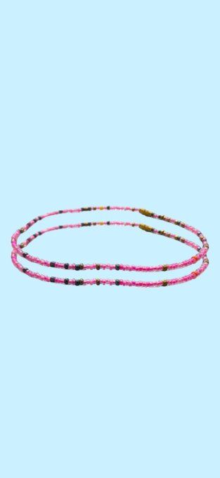 Bracelet cheville Rose